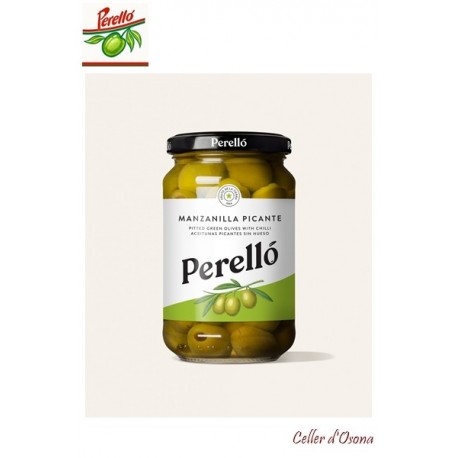 OLIVES PERELLO MANZANILLA PICANT POT VIDRE 160g. (3102)